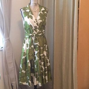 Jessica Howard Green Floral Dress Sz 14